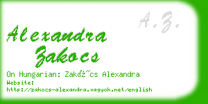 alexandra zakocs business card